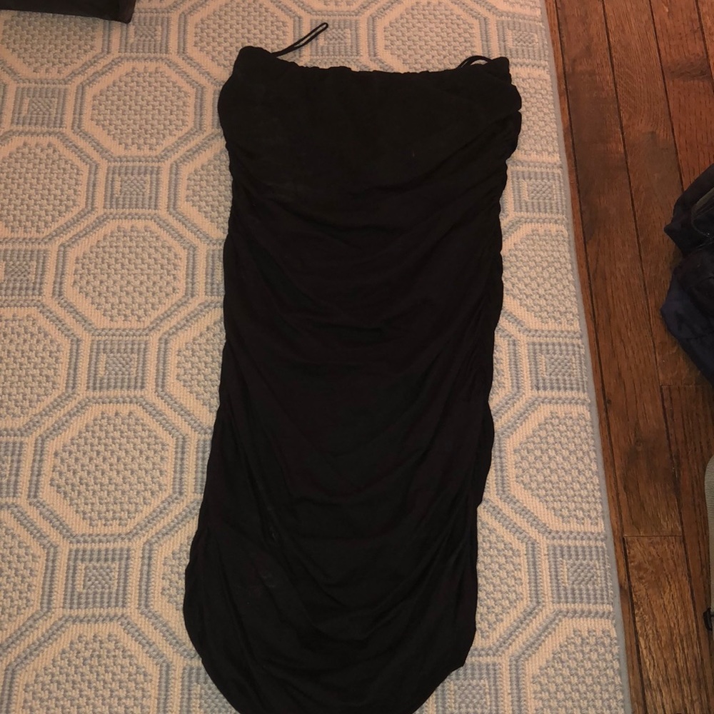 Velvet by Graham Spencer black strapless dress